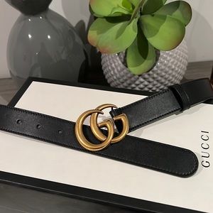 2015 Re-Edition wide leather Gucci belt
